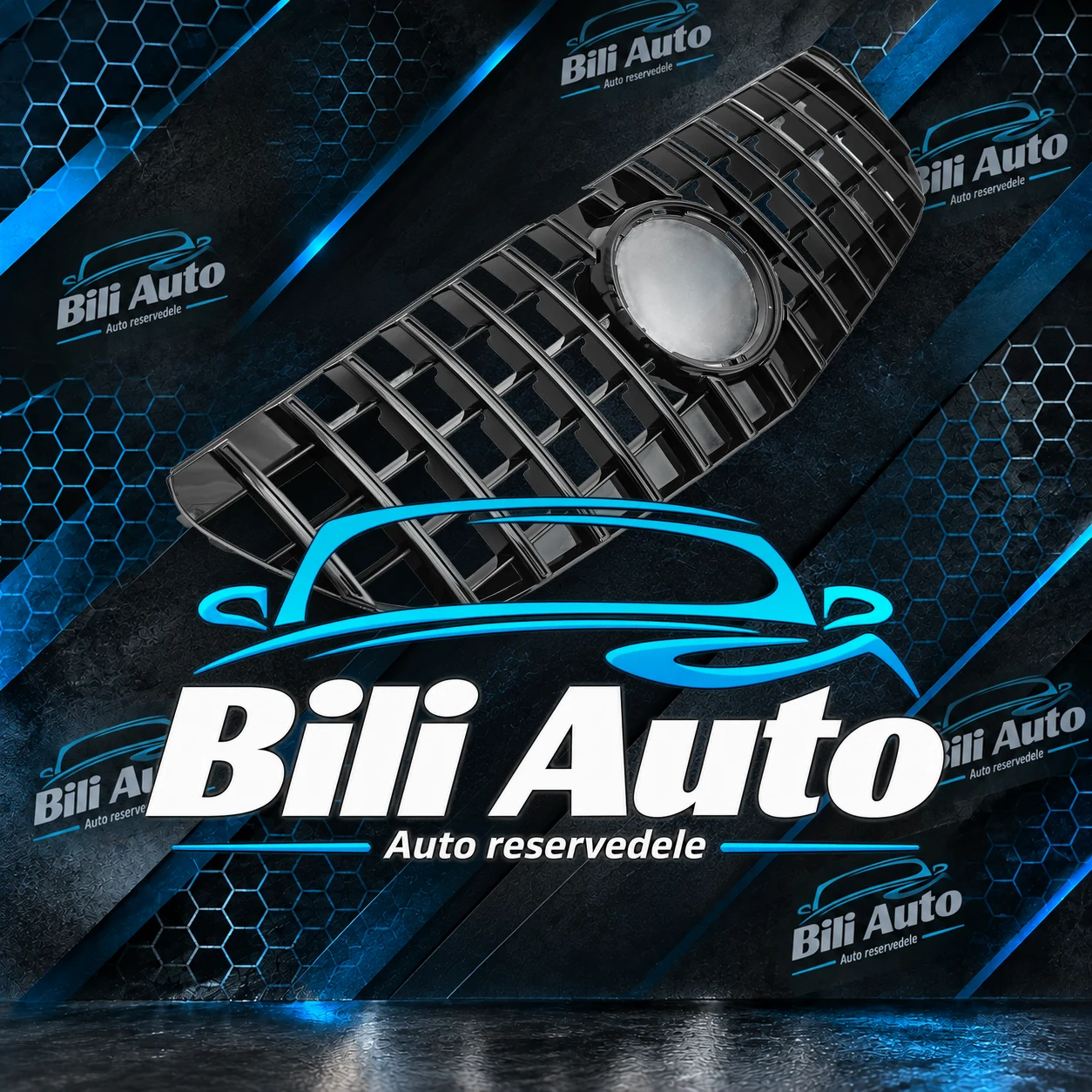 Grill Mercedes Vito W447 Panamericana AMG GT blank sort - Billede 2