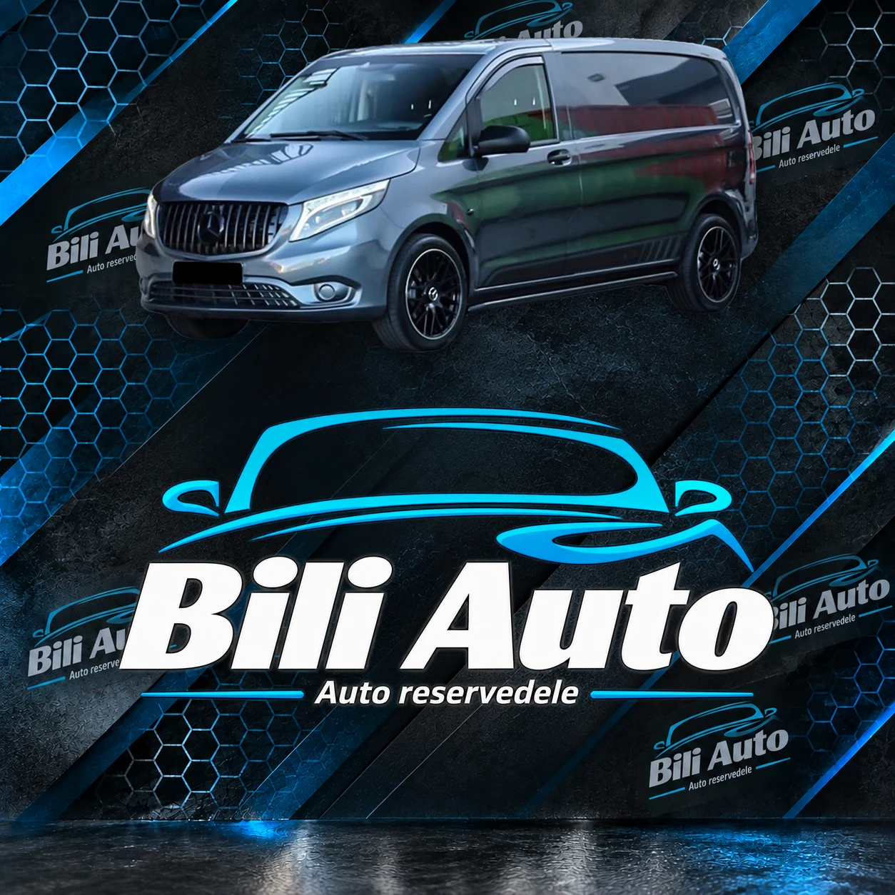 Grill Mercedes Vito W447 Panamericana AMG GT blank sort - Billede 3