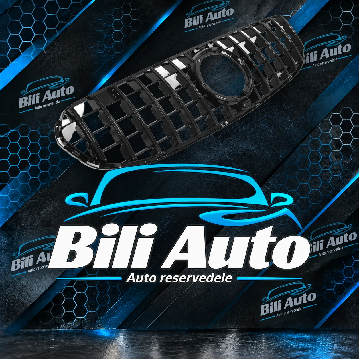 Grill Mercedes GLC W253 C253 X253 Panamericana blank sort - Billede 2