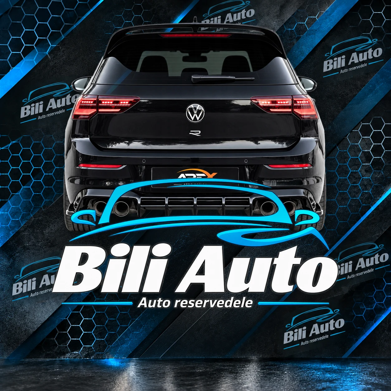 Diffuserindsatser bagkofanger VW Golf MK8 R 2020-2024 - Billede 2