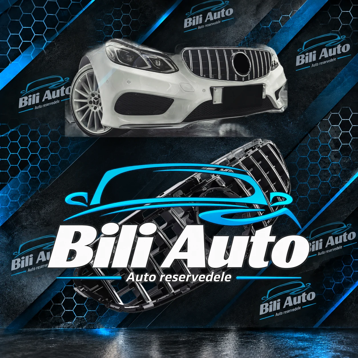 Grill Mercedes E-klasse W212 facelift Panamericana AMG GT krom