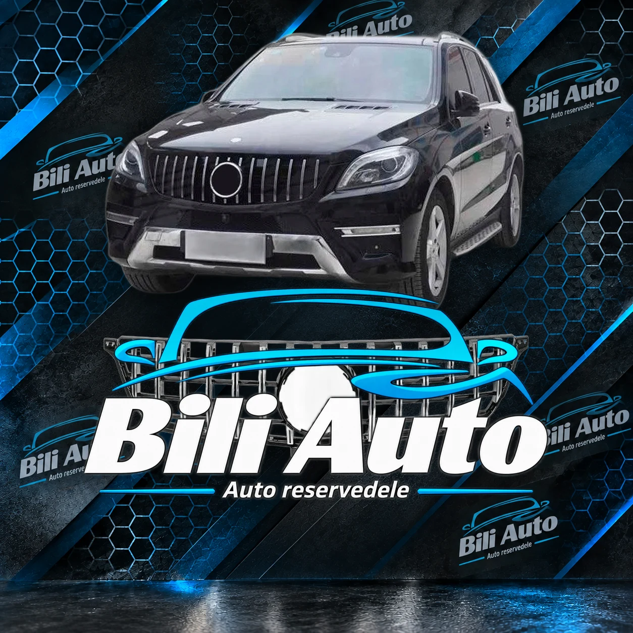 Grill Mercedes ML W166 2011-2015 Panamericana AMG GT krom