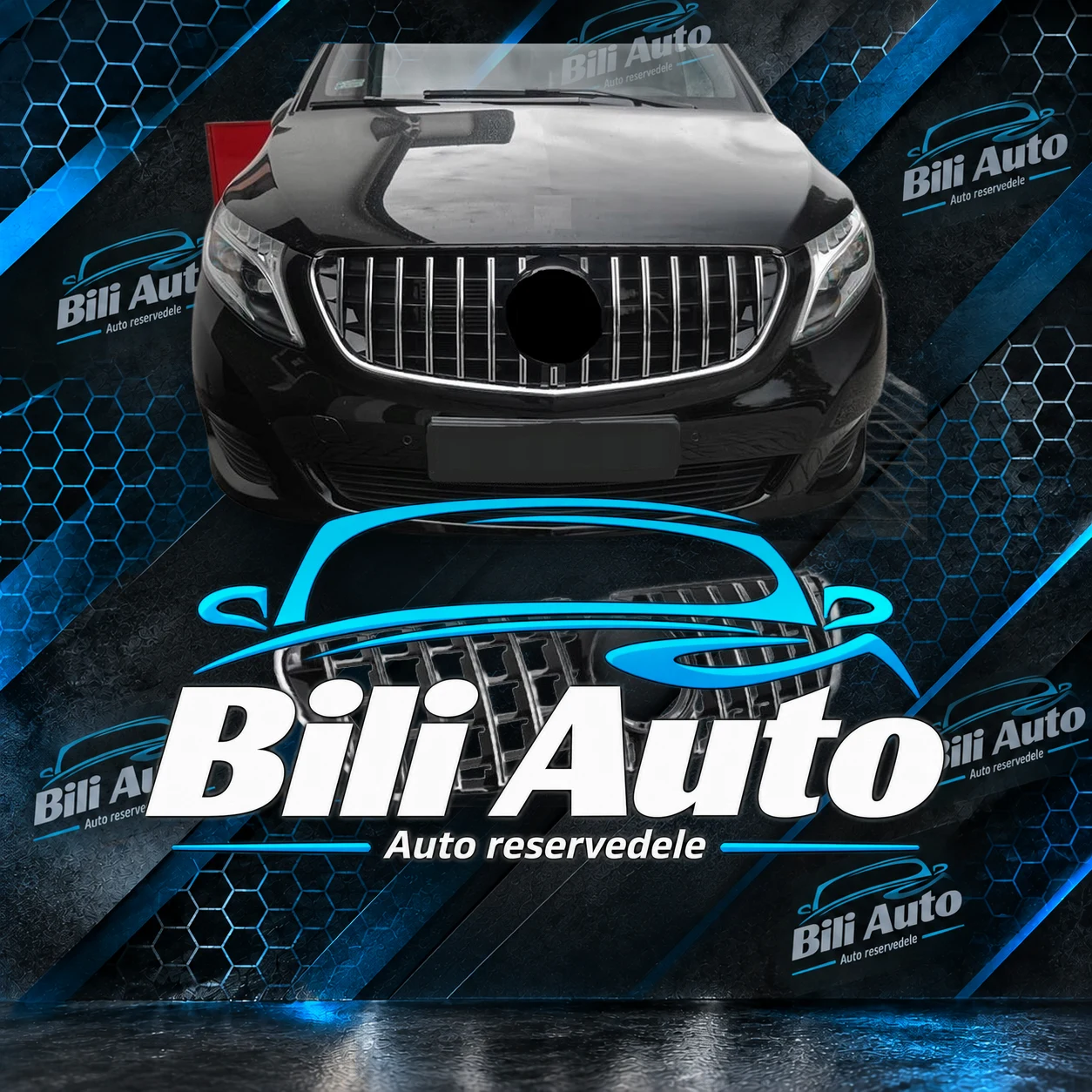 Grill Mercedes V-Klasse W447 2014-2019 Panamericana AMG GT krom