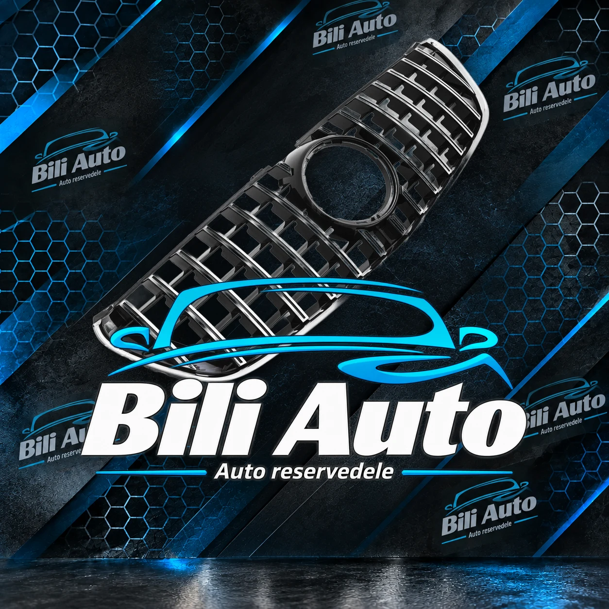 Grill Mercedes V-Klasse W447 2014-2019 Panamericana AMG GT krom - Billede 2