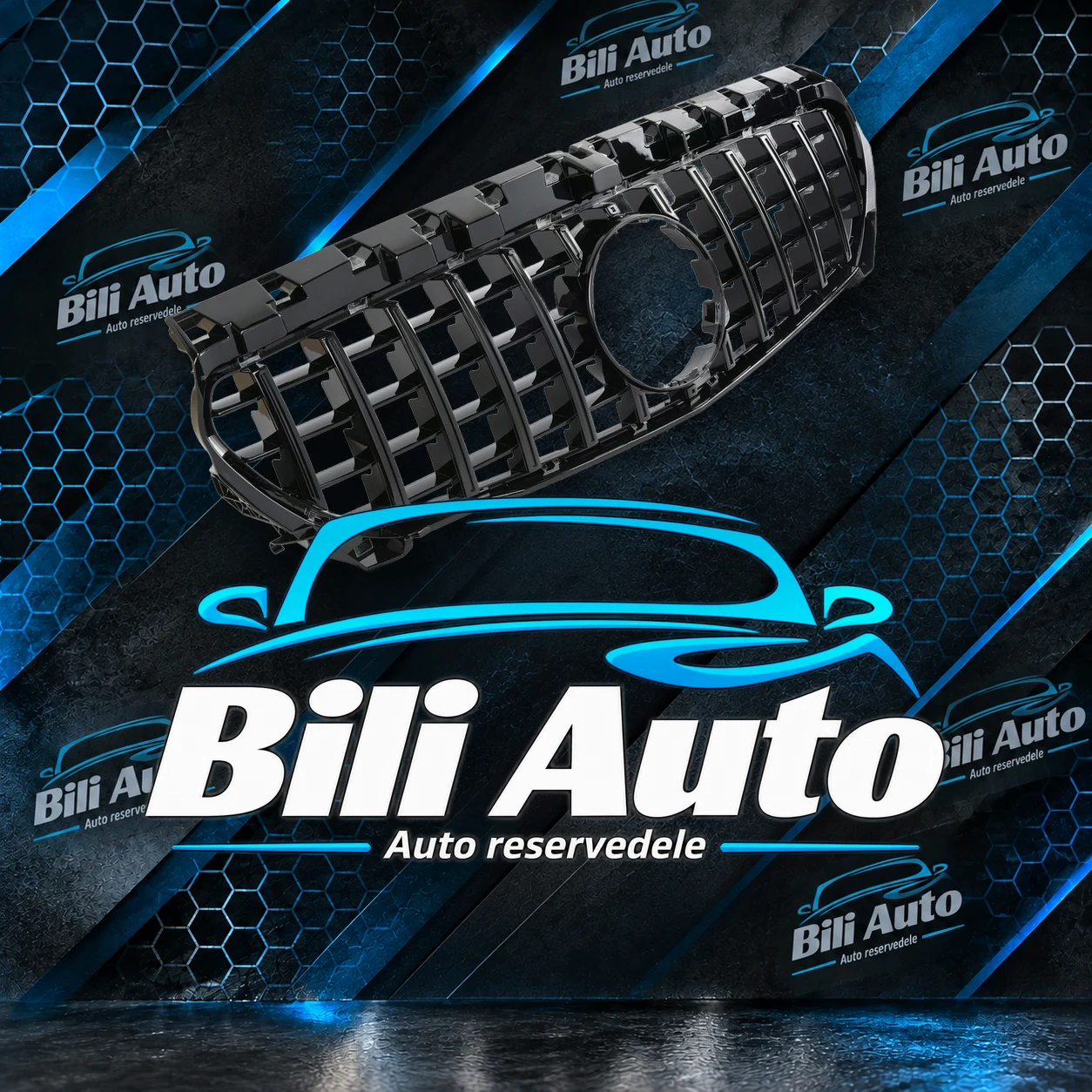 Grill Mercedes CLA W117 C117 X117 Panamericana AMG GT blank sort - Billede 2