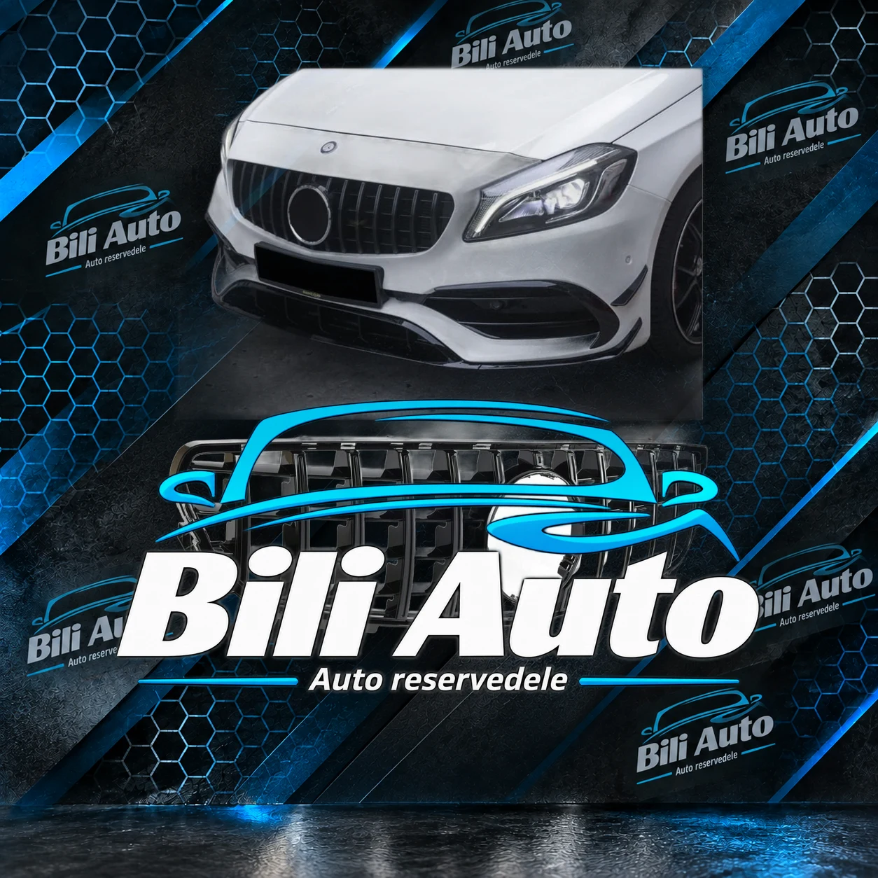 Grill Mercedes A-klasse W176 facelift Panamericana AMG GT full black