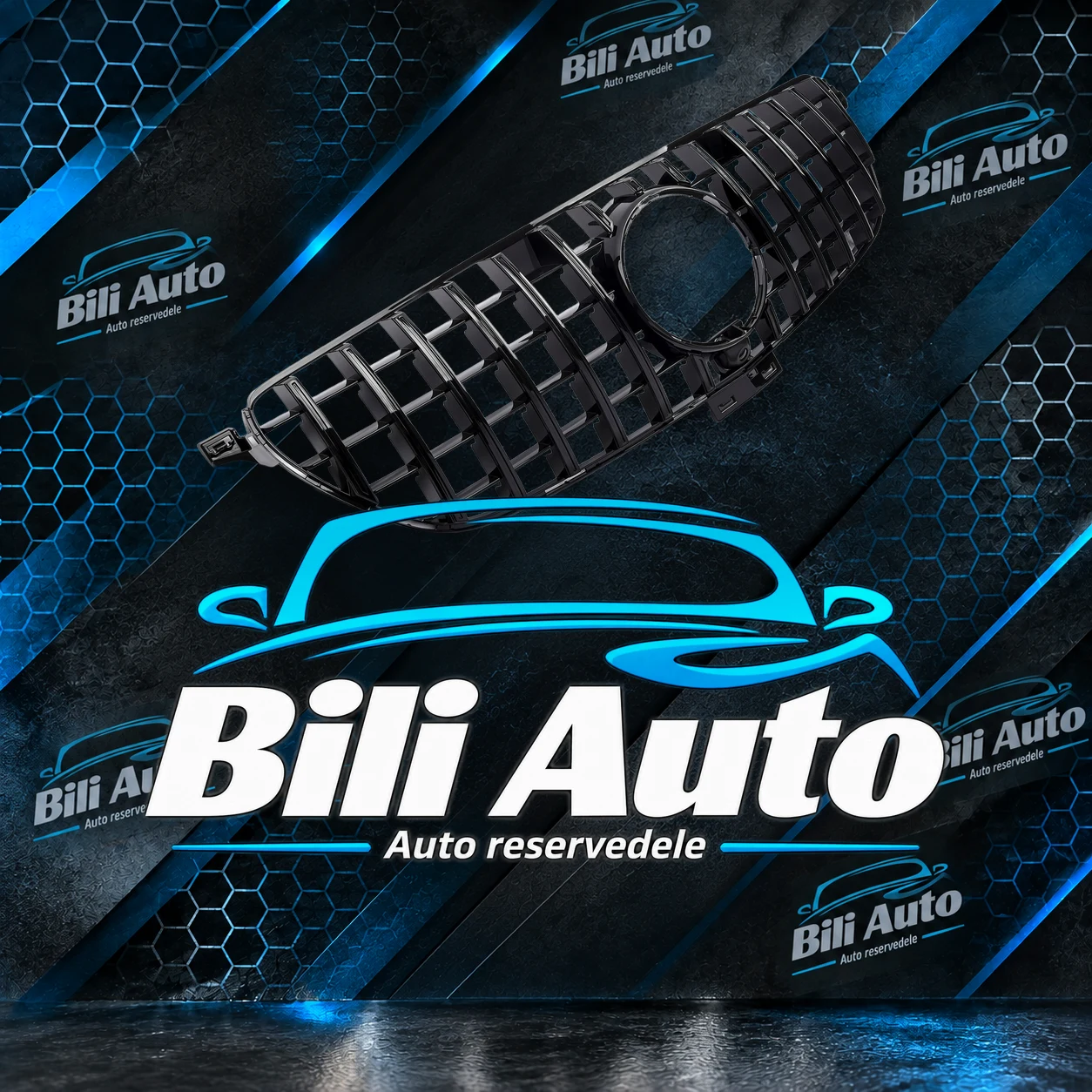 Grill Mercedes GLE Coupe C292 W292 Panamericana AMG GT blank sort - Billede 2