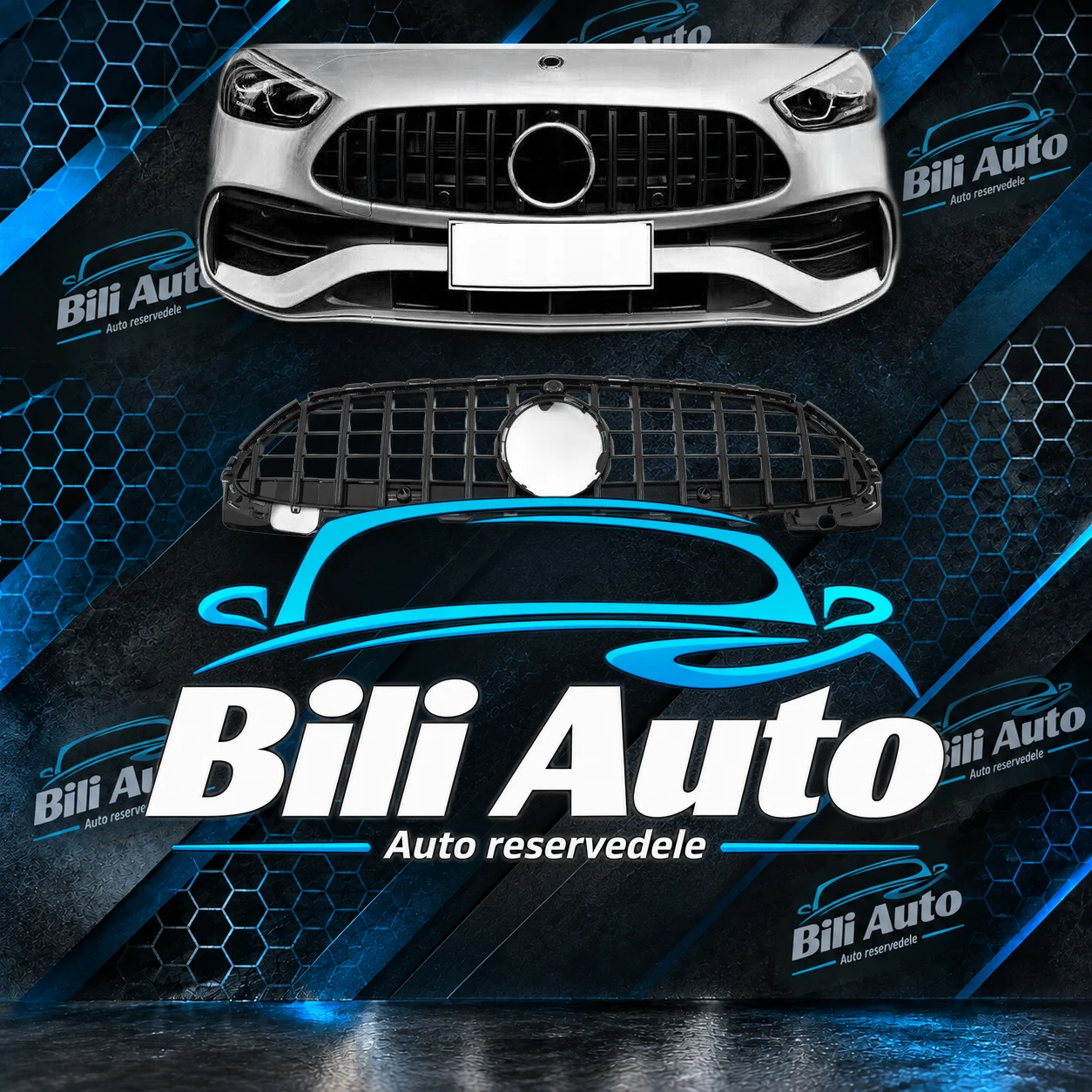Grill Mercedes C W206 S206 AMG Panamericana blank sort