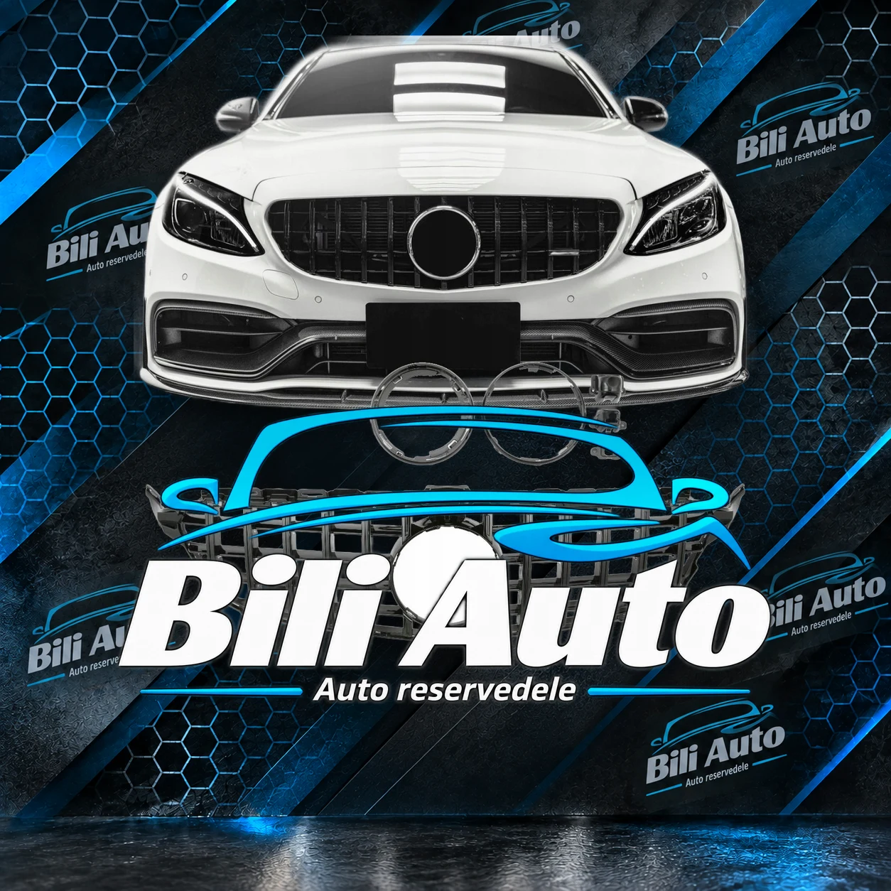 Grill Mercedes AMG C-klasse W205 C205 A205 Panamericana sort - Billede 2