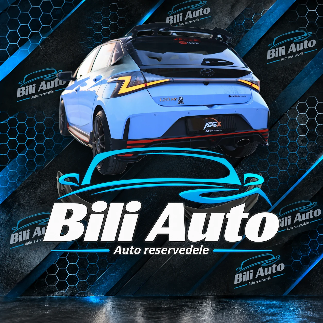 Diffuserafdækning bag Hyundai i20N III 2020-2024