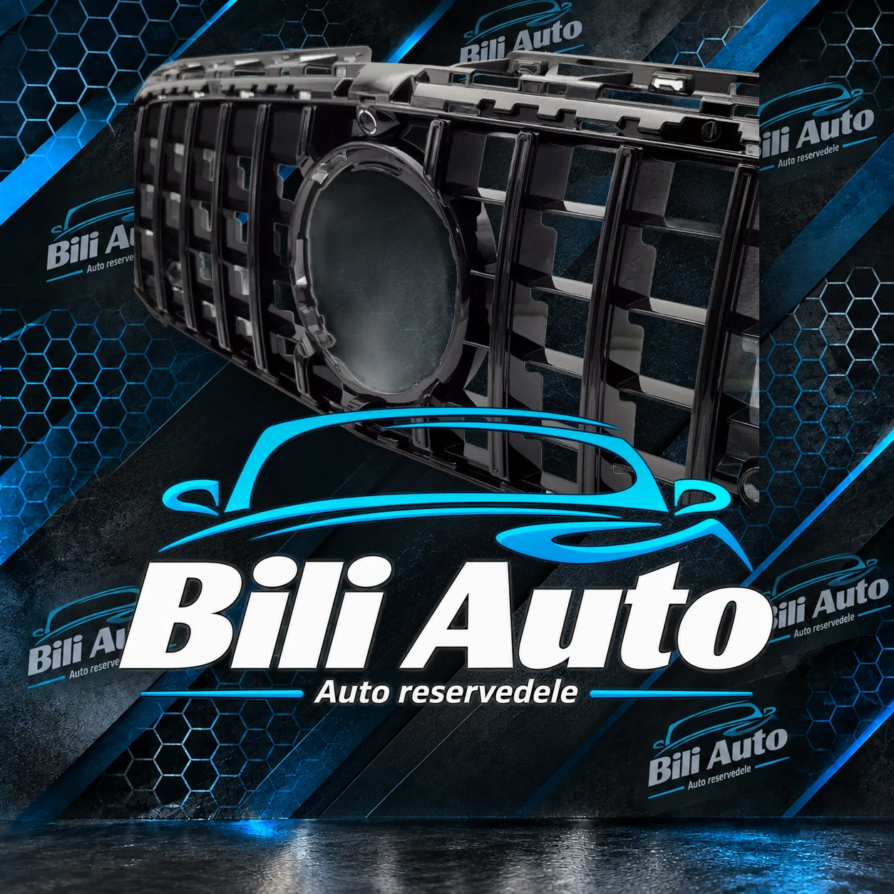 Grill Mercedes A-Klasse W177 facelift Panamericana AMG sort - Billede 2