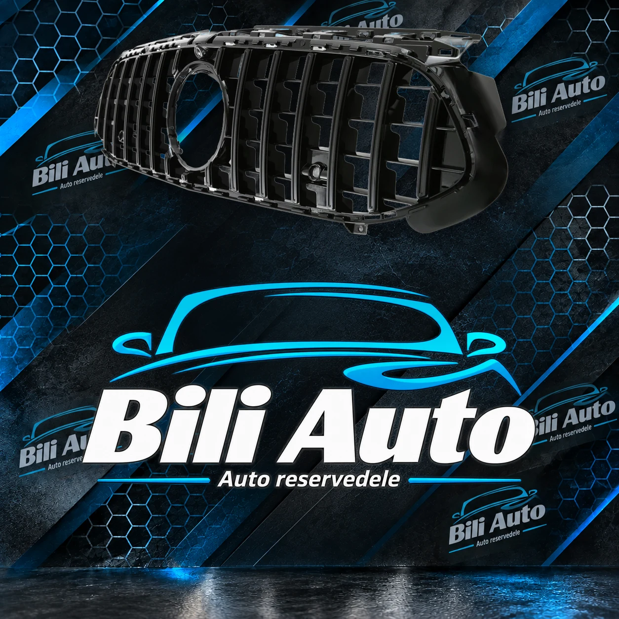 Grill Mercedes A-Klasse W177 facelift Panamericana AMG sort - Billede 5