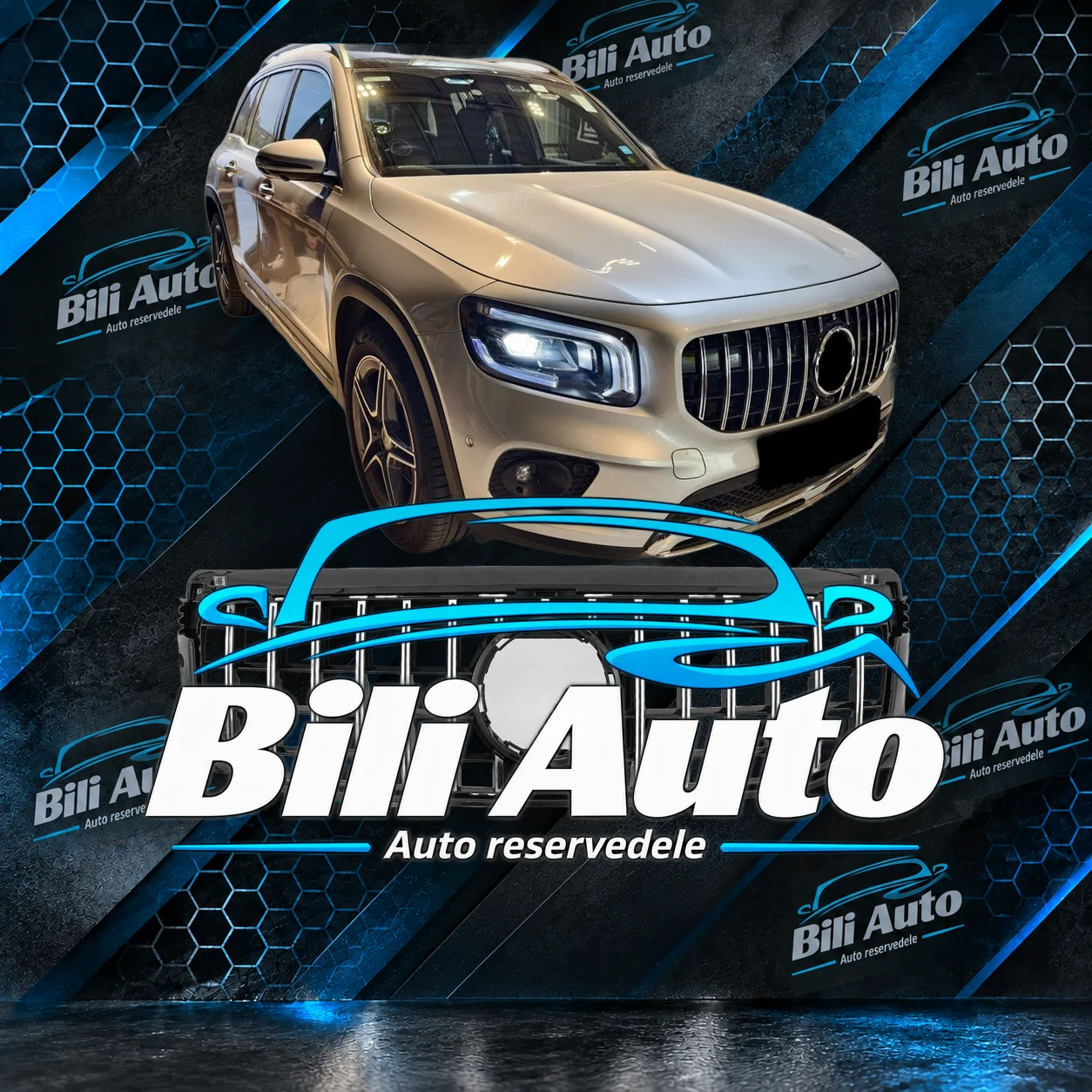 Grill Mercedes GLB X247 2019-2023 Panamericana AMG GT krom