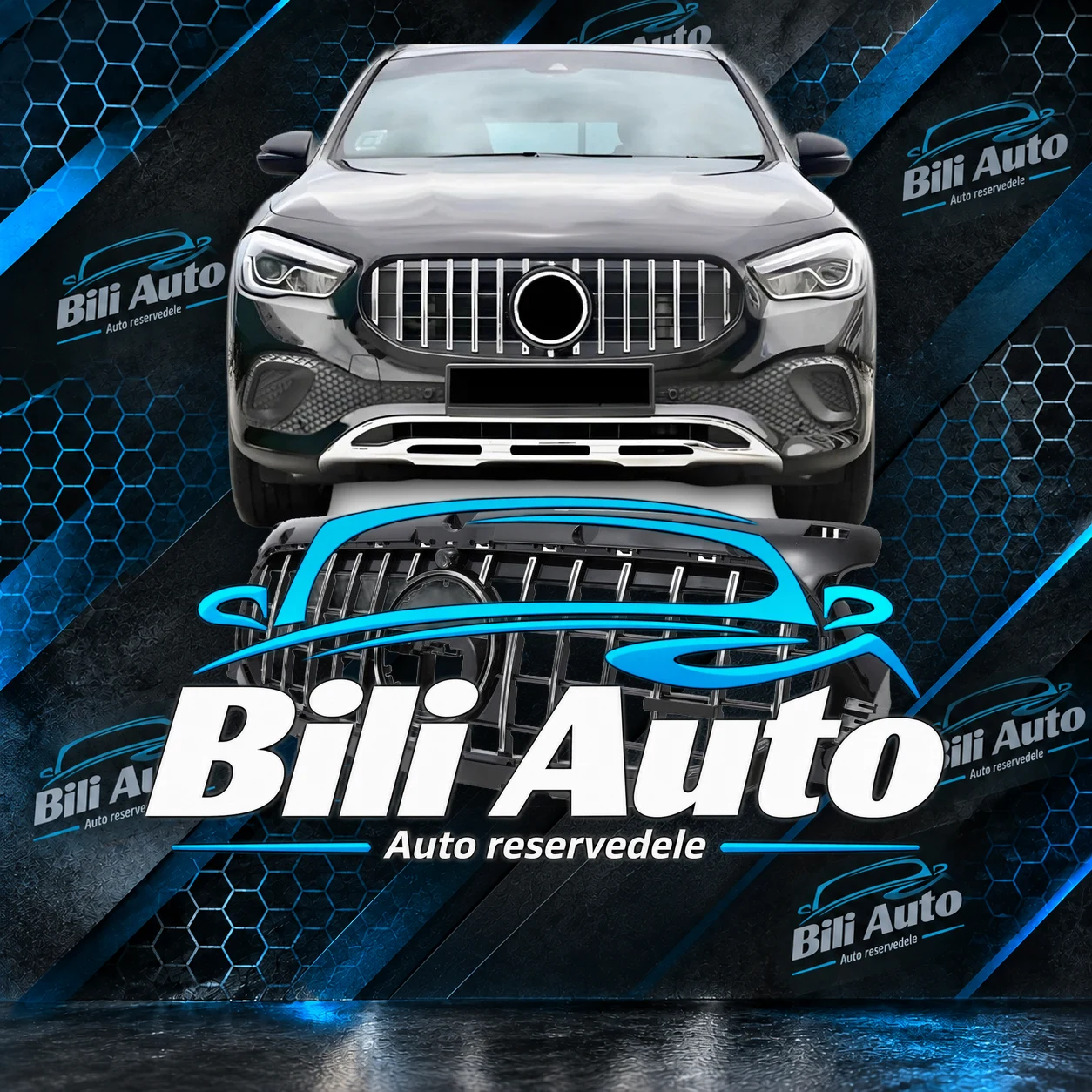 Grill Mercedes GLA H247 W247 2020-2023 Panamericana AMG GT krom