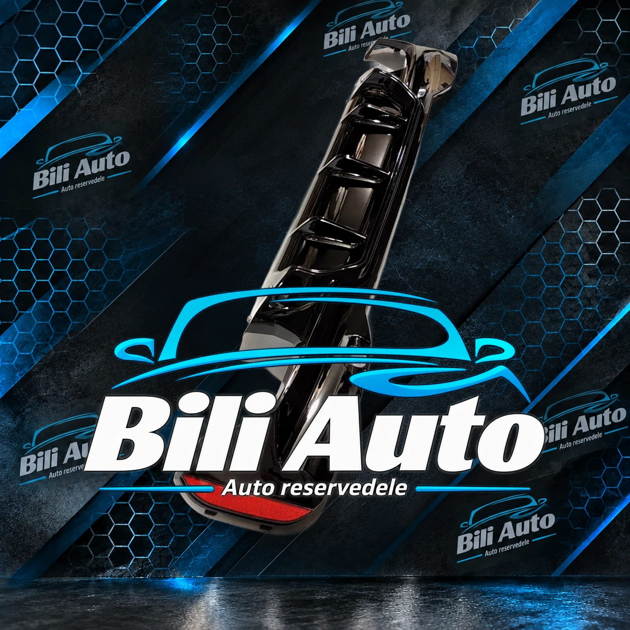 Diffuser BMW 5 G30 G31 M-pakke CS blank sort - Billede 2
