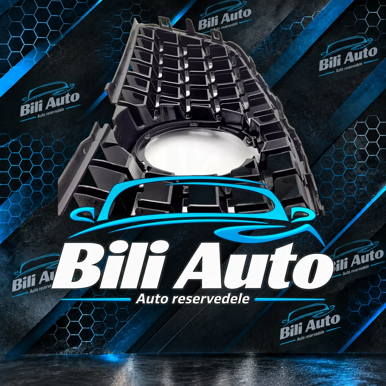Grill Mercedes V-klasse W447 facelift AMG Panamericana blank sort - Billede 4