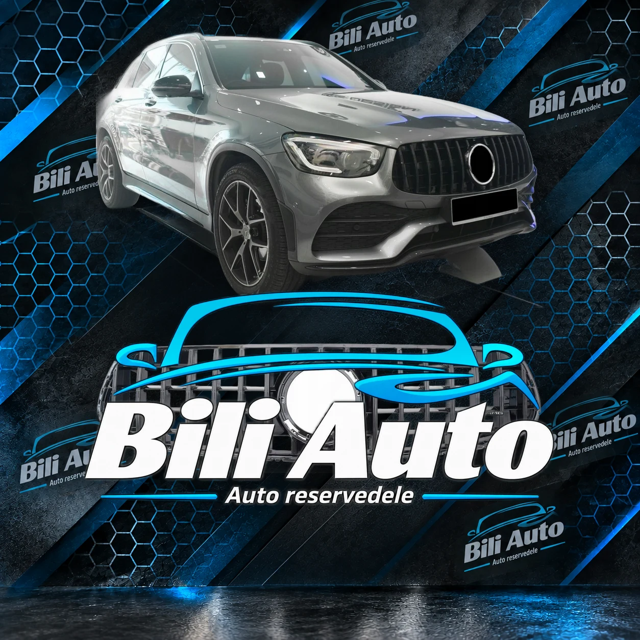 Grill Mercedes GLC C253 X253 facelift 19- Panamericana AMG GT med emblem