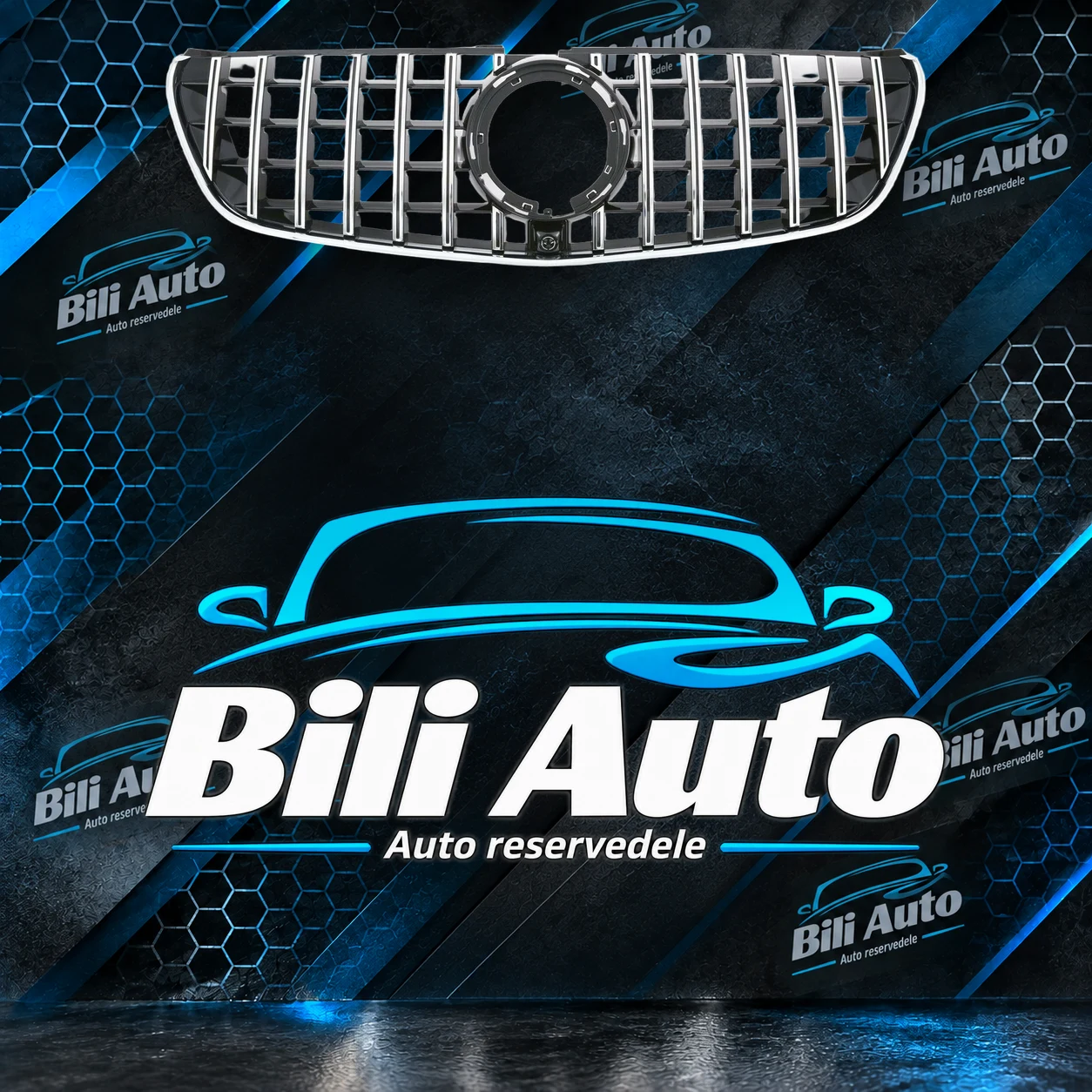 Grill Mercedes V-Klasse W447 Panamericana AMG GT krom facelift 2019-2024 - Billede 2