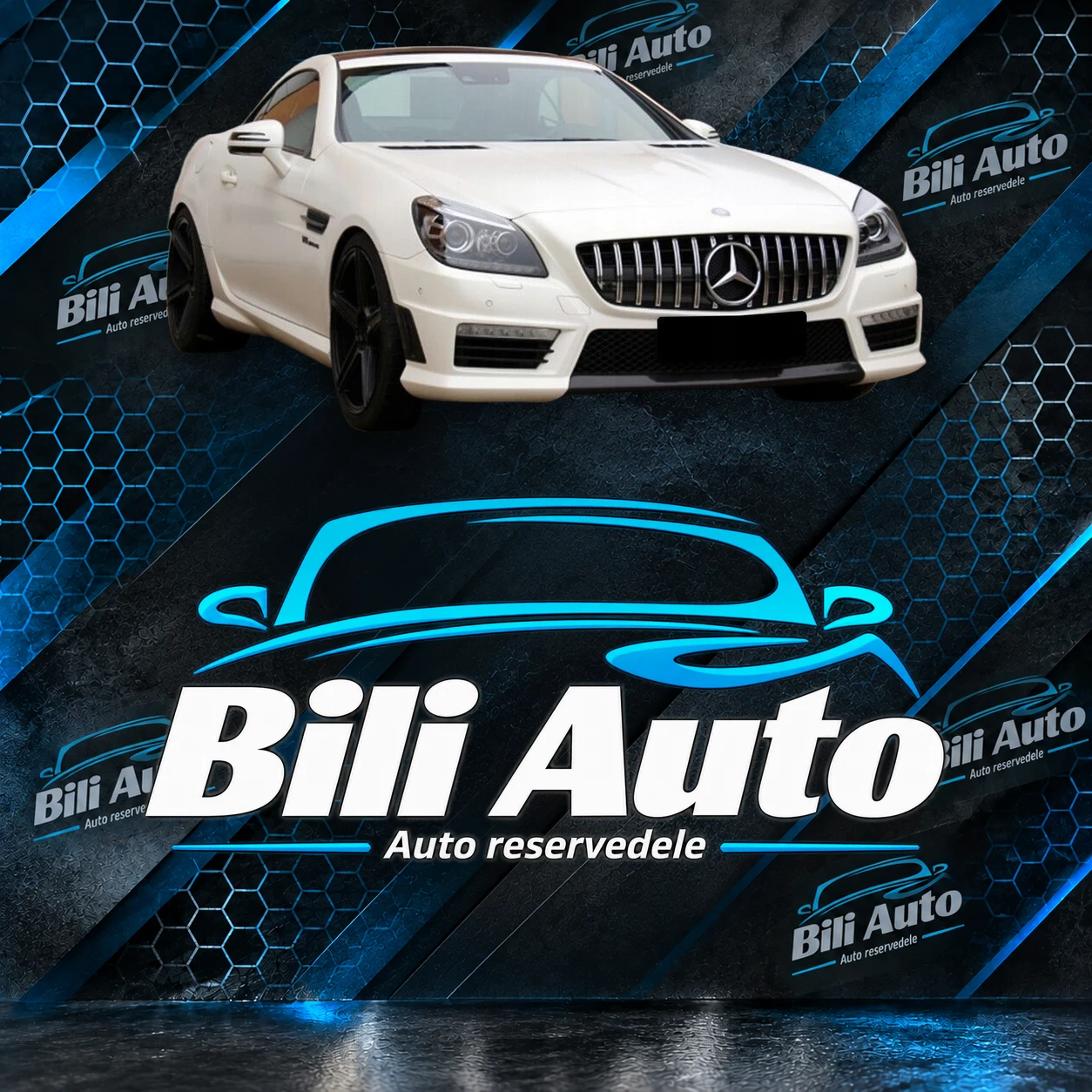 Grill Mercedes SLK R172 Panamericana GT krom - Billede 2