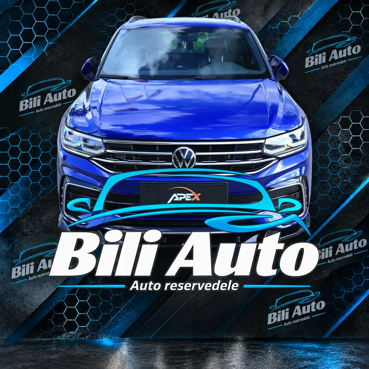 Frontsplitter Volkswagen Tiguan R R-Line MK2 facelift - Billede 2