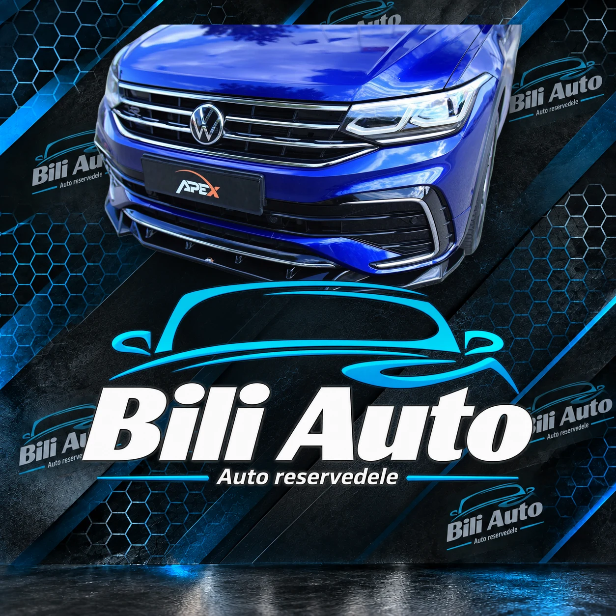 Frontsplitter Volkswagen Tiguan R R-Line MK2 facelift - Billede 4