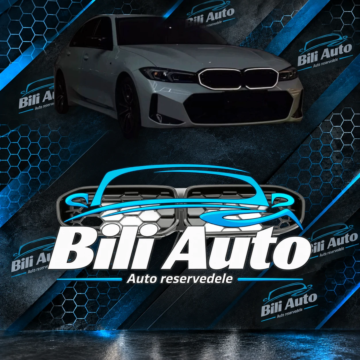 LED-grill BMW 3 G20 G21 facelift M-Performance 2022+ blank sort