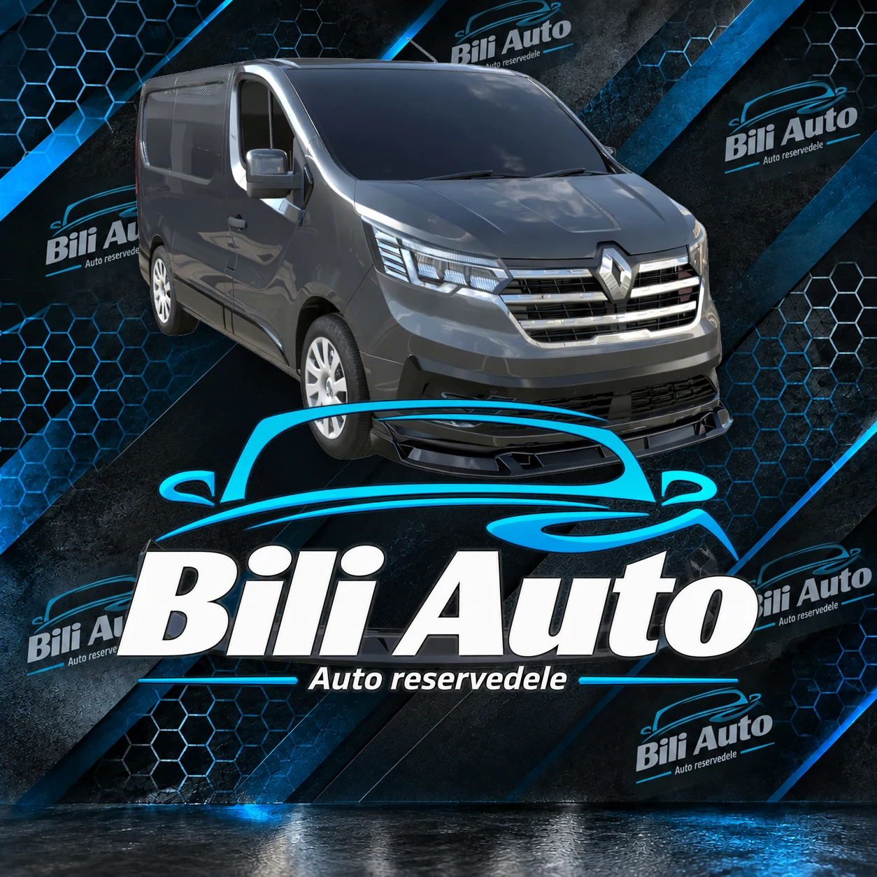 Frontsplitter Renault Trafic MK3 2023+ sort blank
