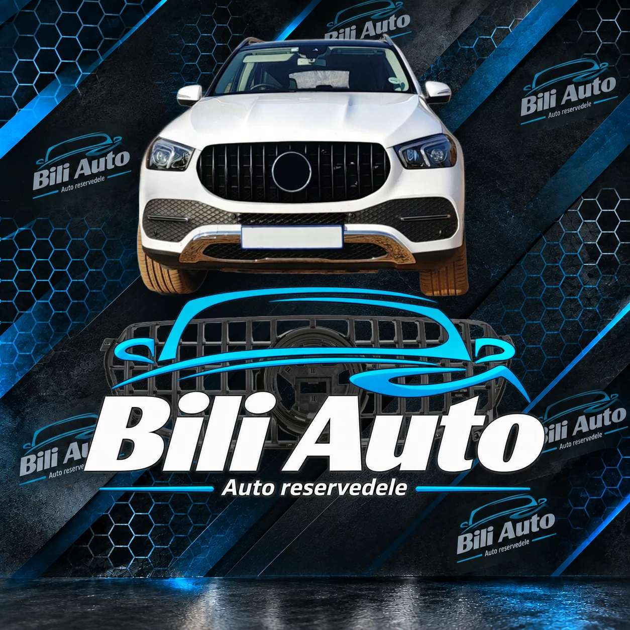 Grill Mercedes GLE V167 Panamericana 2019-2023 uden AMG-pakke