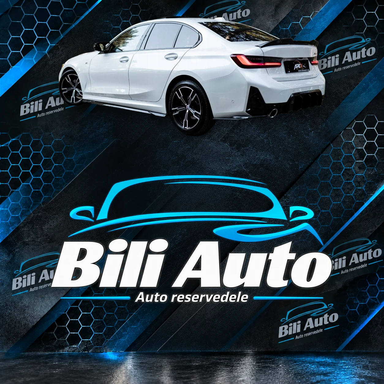 Diffuser BMW 3 G20 G21 M-pakke facelift 2022+ sort - Billede 2