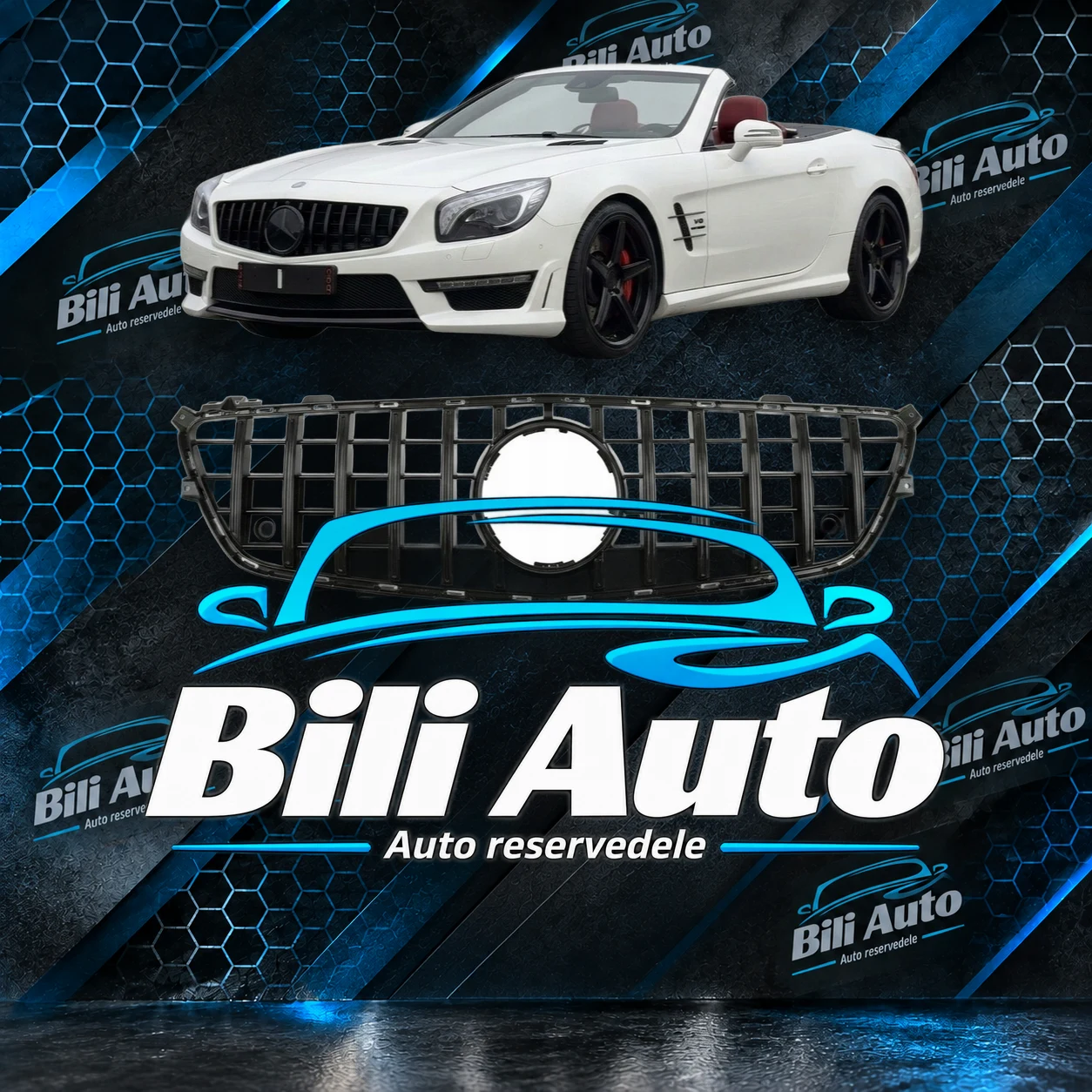 Grill Panamericana Mercedes SL R231 sort
