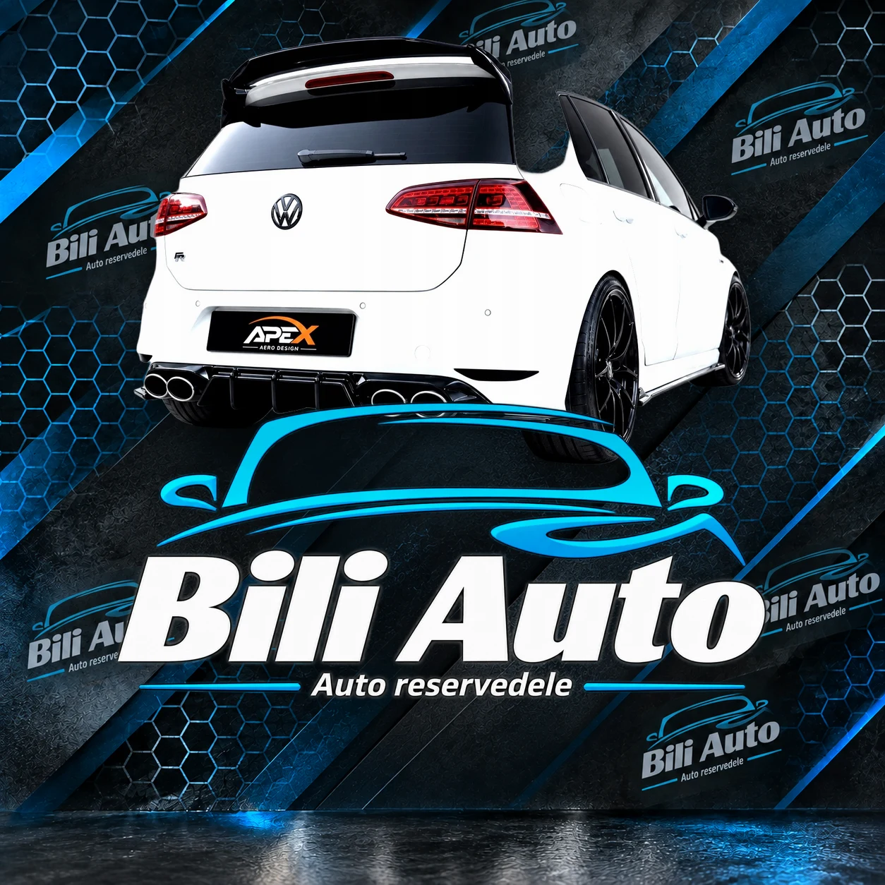 Diffuser Volkswagen Golf 7 MK7 R 2013-2016 - Billede 2