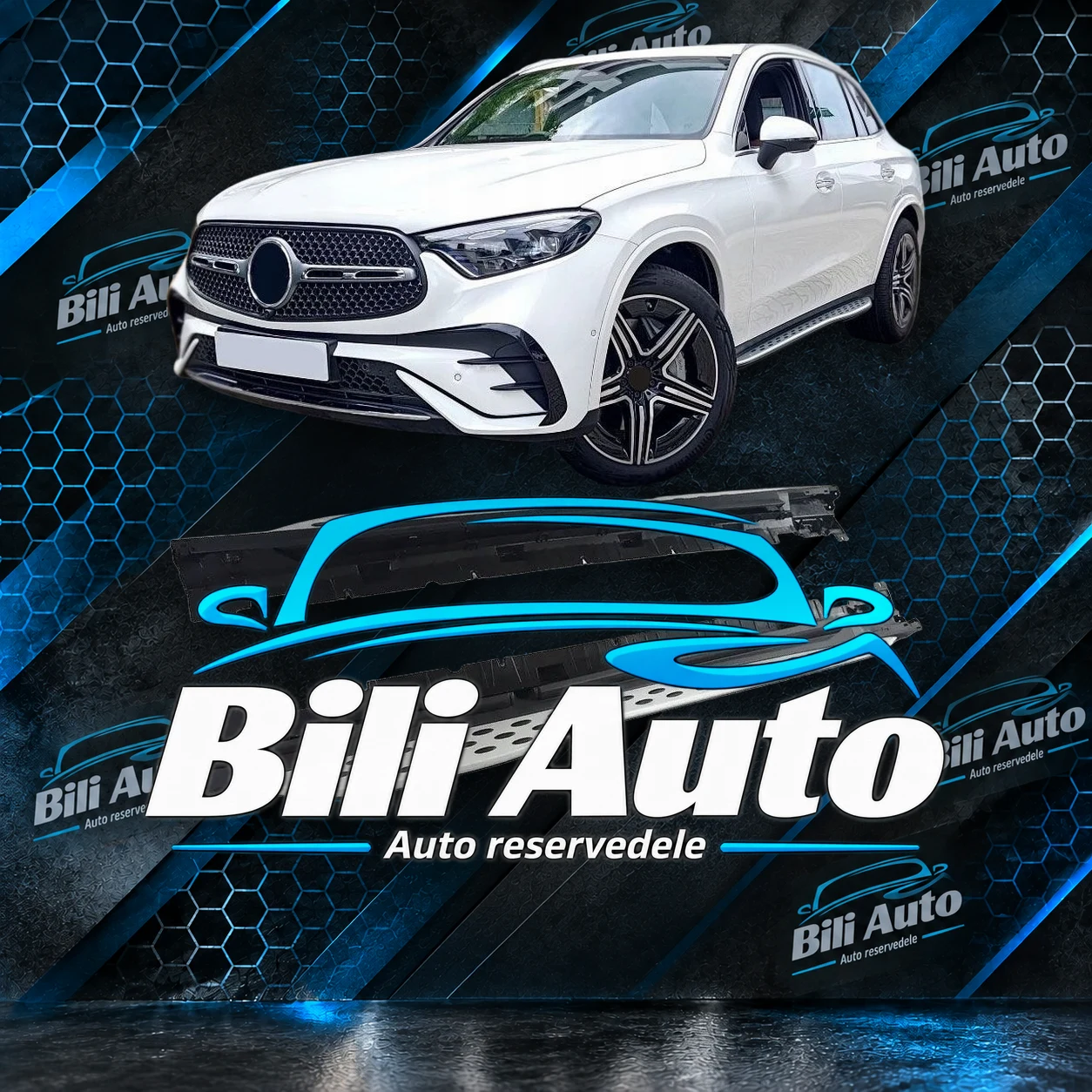 Trinbræt alu krom Mercedes GLC X254 C254 W254 AMG