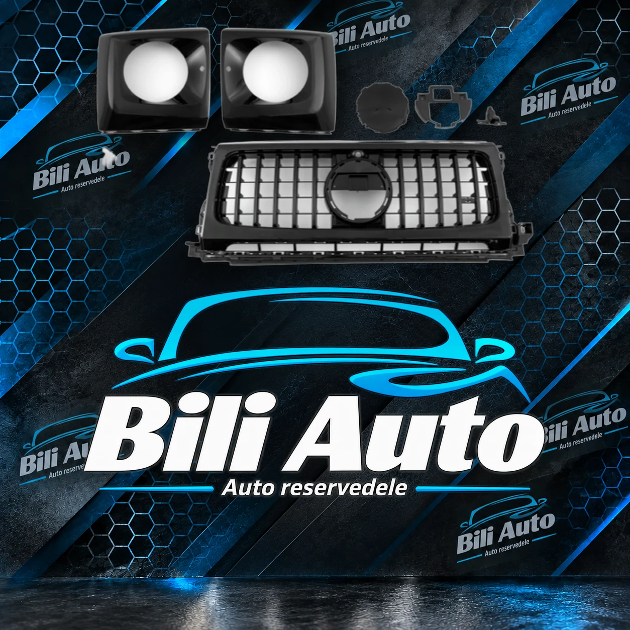 Grill Mercedes G-Klasse W463 facelift Panamericana AMG blank sort - Billede 2