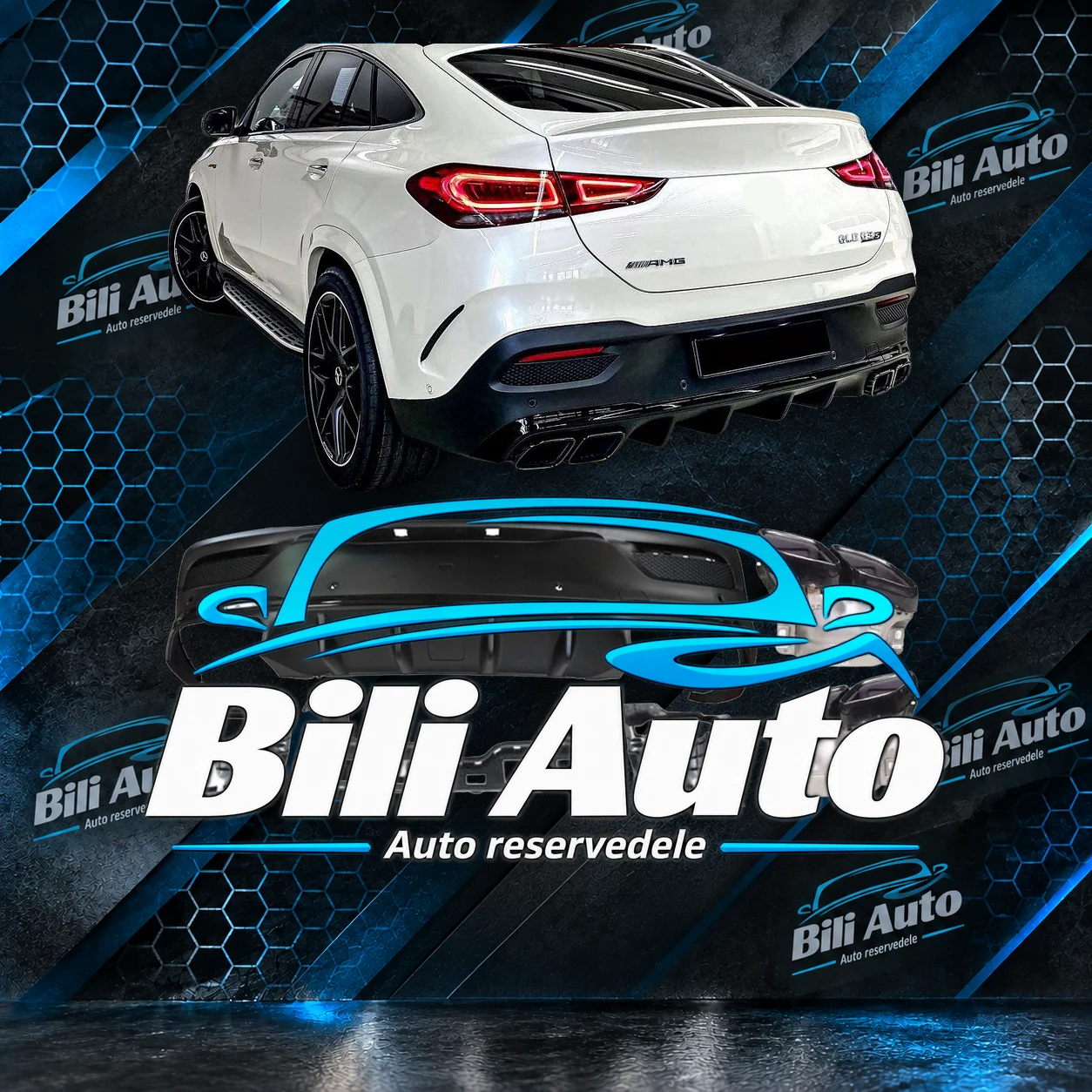 Diffuser bagtil Mercedes GLE C167 W167 Coupe 63 AMG Night