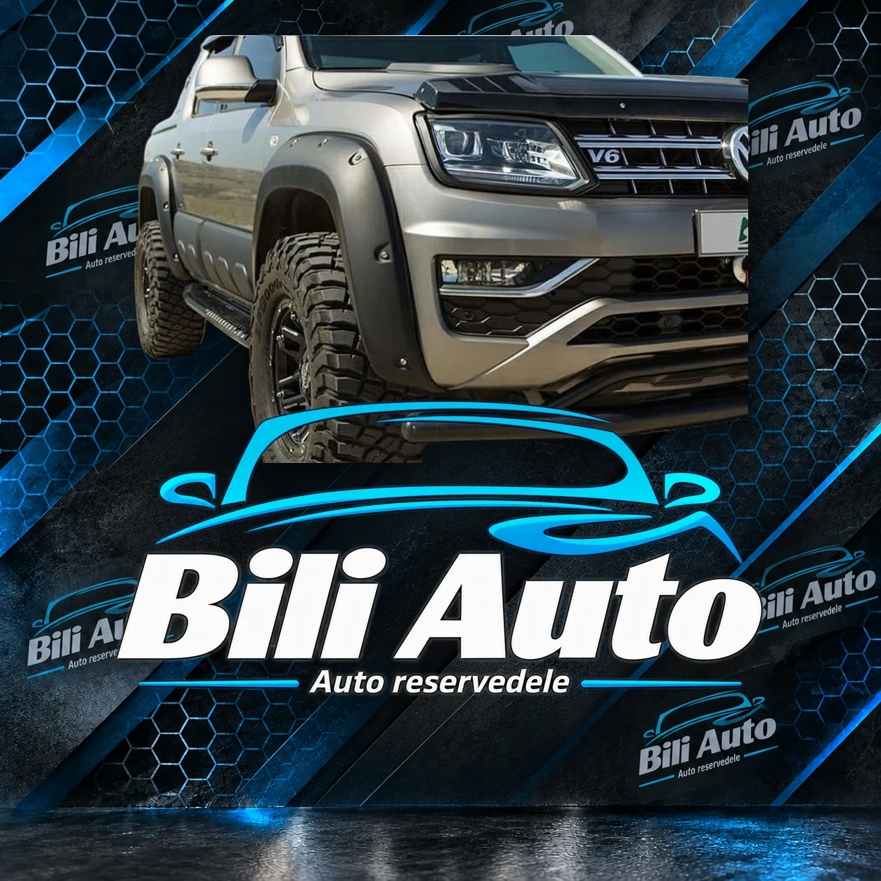 Inderskærm VW Amarok MK1 facelift 2016-2021 mat sort - Billede 3